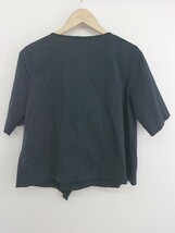 ◇ RIM.ARK リムアーク Vネック 半袖 Tシャツ カットソー サイズ1 ネイビー ブラック レディース P_画像3