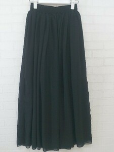 ◇ EMODA エモダ ウエストゴム ロング ギャザー スカート サイズS ブラック レディース P