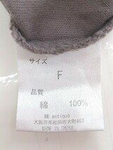 ◇ antiqua アンティカ Vネック 半袖 Tシャツ カットソー サイズF グレージュ系 レディース P_画像5