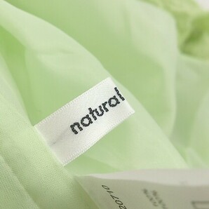 ◇ ◎ natural couture ベルト付 デザイン 七分袖 ロング ワンピース グリーン レディース Pの画像4