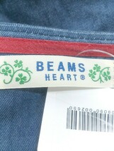 ◇ BEAMS HEART ビームスハート 刺繍 半袖 ミニ ワンピース ブルー系 レディース P_画像4