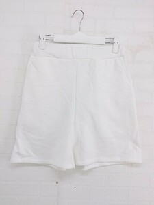 ◇ ●美品● ◎ Heather ヘザー タグ付 スウェット ショート パンツ サイズF オフホワイト レディース P