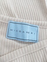 ◇ MICOAMERI ミコアメリ リブ レース スクエアネック 長袖 ニット カットソー サイズF ピンクベージュ レディース P_画像4