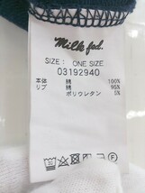 ◇ MILKFED. ボーダー コットン100% 半袖 膝下丈 ワンピース サイズone ネイビー レッド ホワイト系 レディース P_画像5