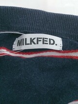 ◇ MILKFED. ボーダー コットン100% 半袖 膝下丈 ワンピース サイズone ネイビー レッド ホワイト系 レディース P_画像4