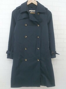 * * Khaju car ju liner attaching long sleeve trench coat size 36 navy lady's P