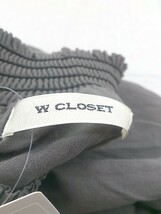 ◇ w closet ダブルクローゼット モックネック 長袖 膝下丈 ティアード ワンピース サイズM チャコールグレー レディース P_画像4