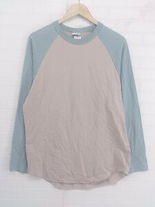 ◇ BEAUTY&YOUTH ビューティ&ユース UNITED ARROWS 長袖 Tシャツ カットソー サイズM ベージュ ブルー レディース P