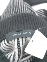 ◇ JEANASIS ジーナシス ストラップ ハーフジップ 長袖 ニット セーター サイズF ブラック ホワイト レディース P_画像4