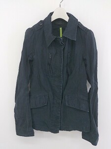 * MOUSSY Moussy cotton 100% long sleeve shirt jacket size 2 navy lady's P