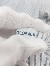 ◇ GLOBAL WORK グローバルワーク ストライプ 長袖 シャツ ブラウス サイズL オフホワイト ブルー レディース P_画像6