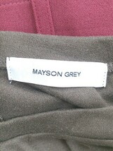 ◇ MAYSON GREY フレンチスリーブ 切替 膝下丈 ワンピース サイズ2 カーキ系 バーガンディー系 レディース P_画像4