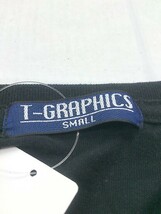 ◇ T-GRAPHICS ティーグラフィックス プリント 半袖 Tシャツ カットソー サイズS ブラック ホワイトブルー系 レディース P_画像4