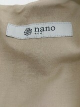 ◇ nano&co nano universe デザイン ノースリーブ 膝下丈 ワンピース サイズ36 ライトブラウン系 レディース P_画像4