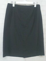 ◇ 23区 ニジュウサンク バックジップ 膝丈 台形 スカート サイズ40 ブラック レディース P_画像1