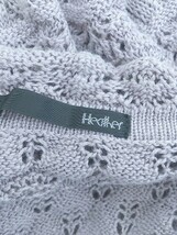 ◇ Heather ヘザー 透かし編み 長袖 ニット カーディガン サイズF ライトパープル系 レディース P_画像4