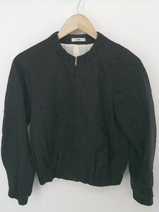 ◇ IENA イエナ ノーカラー ジップアップ 長袖 ジャケット ブルゾン サイズ36 ブラック レディース P