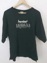 ◇ kha:ki カーキ プリント 七分袖 Tシャツ カットソー ブラック レディース P_画像2