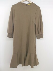 ◇ URBAN RESEARCH ROSSO ロッソ 長袖 ロング ワンピース サイズ38 ブラウン レディース P