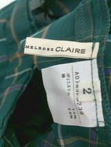 ◇ ◎ MELROSE claire チェック ロング フレア スカート サイズ2 グリーン系 イエロー系 マルチ レディース P_画像4