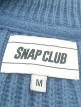 ◇ Snap club スナップクラブ ビックシルエット カラー 長袖 ニット カーディガン サイズM ブルー系 レディース P_画像4
