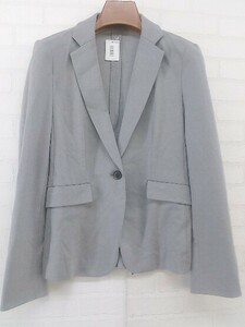 ◇ COMME CA ISM コムサイズム コットン 長袖 ジャケット サイズM グレー レディース P