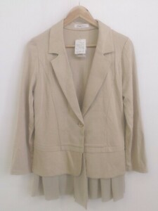 ◇ ◎ Pastel Ma'am パステルマム 1B 長袖 テーラード ジャケット サイズF ベージュ レディース P