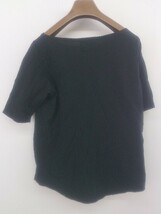 ◇ antiqua アンティカ ボートネック 半袖 Tシャツ カットソー サイズ L ブラック レディース P_画像3
