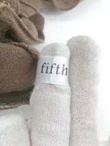 ◇ fifth フィフス リネン混 ロング ラップ巻き フレア スカート サイズM ブラウン レディース P_画像4