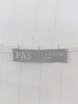 ◇ ◎ ●美品● FAS Fille a suivre ストライプ 半袖 膝丈 ワンピース オフホワイト ブラック レディース P_画像4