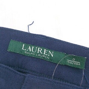 ◇ LAUREN RALPH LAUREN ローレンラルフローレン ストレッチ パンツ サイズ0 150/68A ネイビー レディース Pの画像4