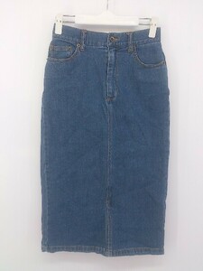 * PROPORTION BODY DRESSING stretch knees under height tight Denim skirt size 2 blue lady's P