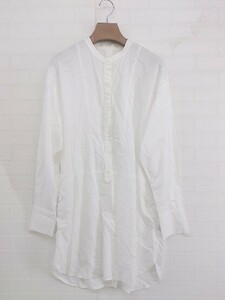 ◇ apart by lowrys アパートバイ ローリーズ バンドカラー チュニック 長袖 シャツ サイズF アイボリー レディース P