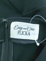 ◇ Easy and Chic FLICKA バックジップ ノースリーブ 膝丈 ワンピース サイズ 1 ブラック レディース P_画像3