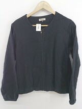 ◇ SM2 サマンサ モスモス ジップアップ 長袖 ノーカラー ジャケット サイズ F ブラック レディース P_画像2