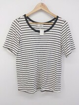 ◇ SLOBE IENA スローブイエナ ボーダー 半袖 Tシャツ カットソー ブラック ホワイト レディース P_画像1