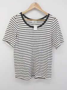 ◇ SLOBE IENA スローブイエナ ボーダー 半袖 Tシャツ カットソー ブラック ホワイト レディース P