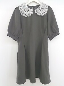 ◇ ◎ ●美品● w closet ダブルクローゼット レース 半袖 ミニ ワンピース サイズF スミクロ レディース P