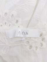 ◇ fifth フィフス 刺繍 フレンチスリーブ ロング ワンピース ホワイト レディース P_画像4