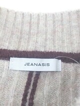 ◇ JEANASIS ジーナシス ハイネック 長袖 ニット セーター サイズF ライトグレー系 ピンク系 マルチ レディース P_画像4