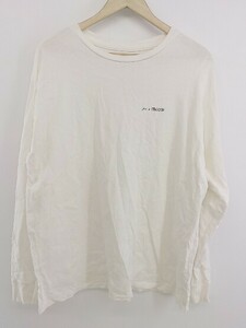 ◇ ViS ビス プリント 長袖 Tシャツ カットソー サイズF ホワイト系 ブラック マルチ レディース P