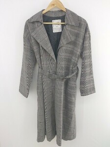 * * AS KNOW AS PINKYaznouaz Pinky total pattern long sleeve long coat size M gray black red lady's P