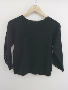 ◇ ketty ケティ 装飾 長袖 ニット セーター サイズ2 ブラック レディース P