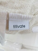 ◇ titivate ティティベイト リネン混 ドット 水玉 ノースリーブ ロング ワンピース サイズM ベージュ レディース P_画像4