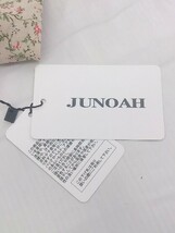 ◇ ●美品● ◎ JUNOAH タグ付 総柄 レースアップ 半袖 ロング ワンピース サイズXL ベージュ マルチ レディース P_画像6