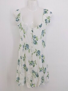* * * beautiful goods * ROLLA'S tag attaching floral print no sleeve Mini tunic One-piece size XS white lady's P