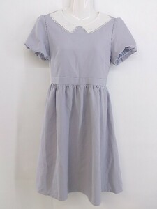 ◇ tocco closet トッコ クローゼット 半袖 膝丈 ワンピース サイズM パープル系 レディース P