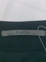 ◇ ◎ B ability ビーアビリティ BOSCH タグ付 定価 2.6万円 ワイド パンツ サイズ34 ネイビー レディース P_画像4
