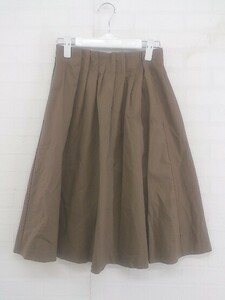 * SHIPS Ships knees under height gathered skirt brown group lady's P