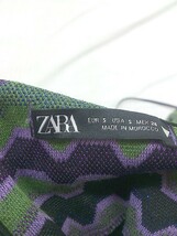 ◇ ◎ ●美品● ZARA 総柄 長袖 ミニ カットアウト ワンピース サイズEUR S USA S MEX 26 グリーン マルチ レディース P_画像5